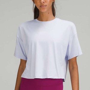 Lululemon Abrasion-Resistant Training Short Sleeve T-Shirt in Pastel Blue Sz 4